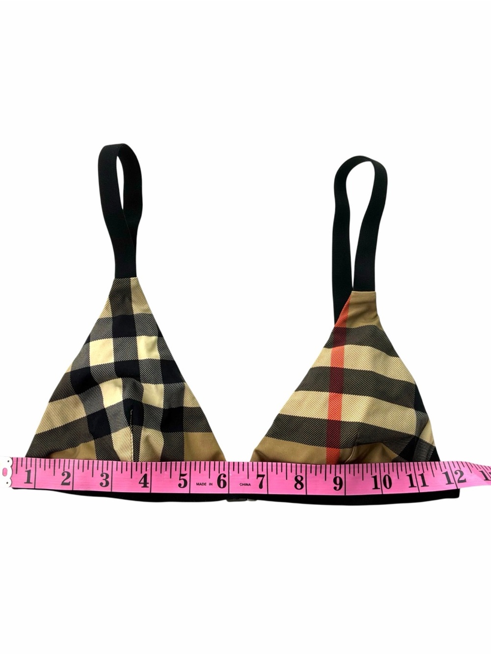 Burberry Check Triangle bikini top AUTHENTIC Medium - Picture 3 of 6